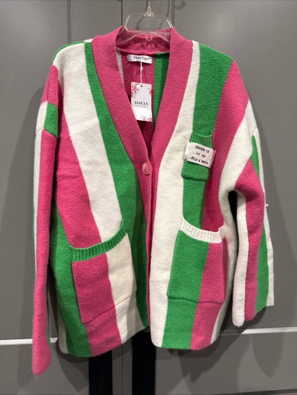 Jascls striped cardigan sweater OS NWT